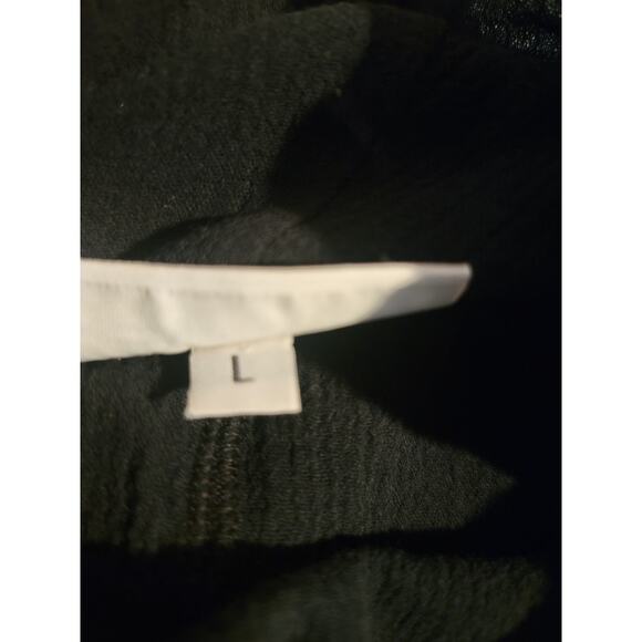 Bryn Walker Nolan Tunic Large Cowl Neck‎ Cotton Gauze Top Black - Picture 11 of 14